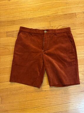 Mr Turk Men's Corduroy Shorts — Rust Brown